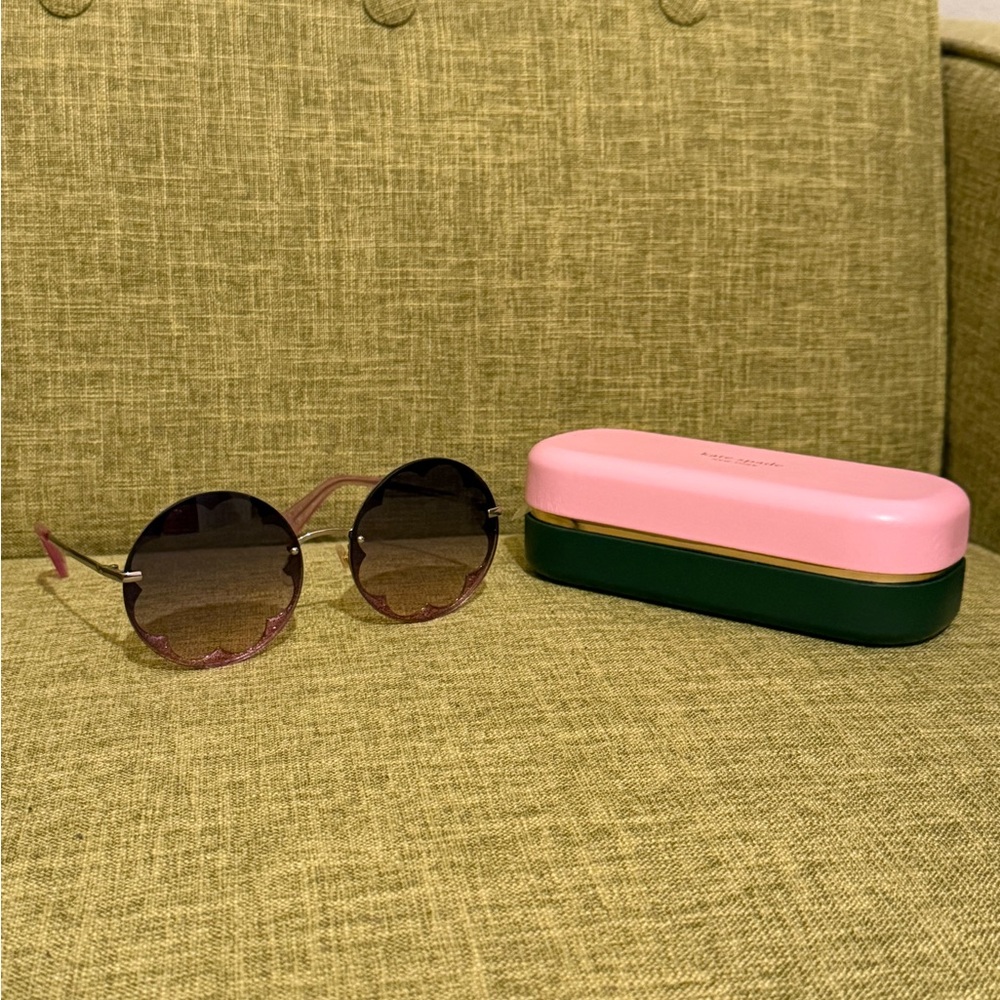 Kate Spade Purple Sparkle Round Sunglasses